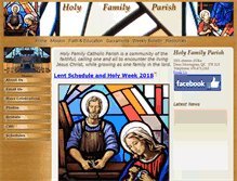 Tablet Screenshot of holy-family-dm.ca